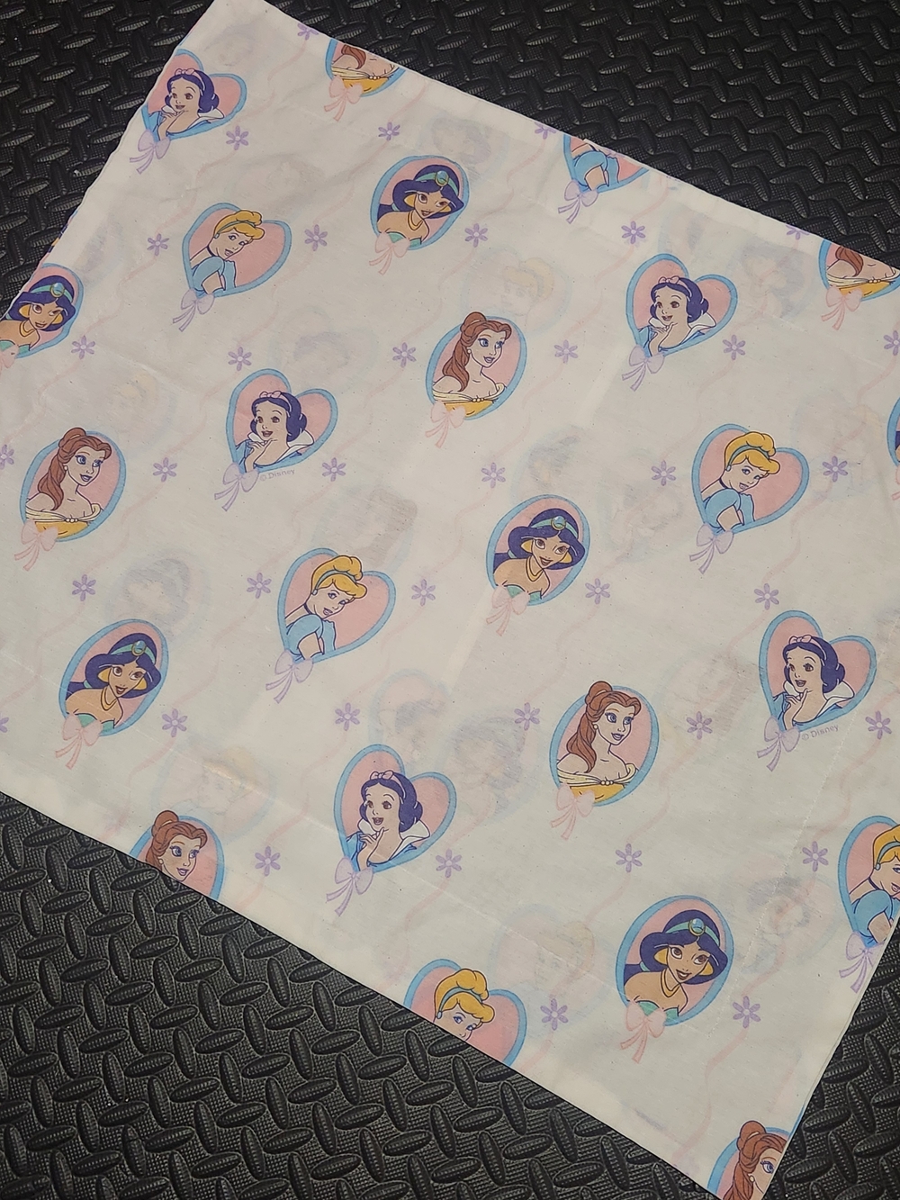 Vintage 90s Disney Princess Pillowcase Belle Jasmine Cinderella Snow White
